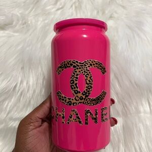 Chanel Pink Leopard Tumbler